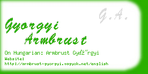 gyorgyi armbrust business card